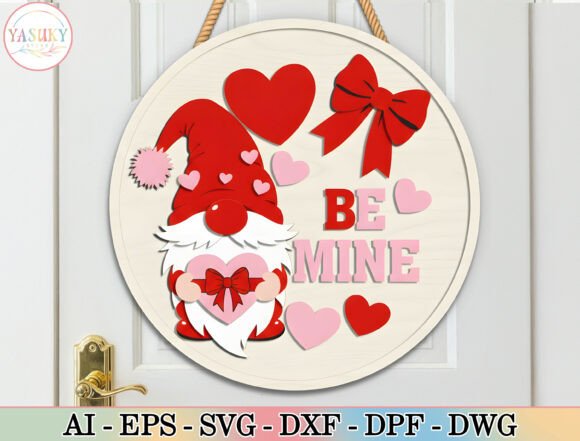 Be Mine Gnome Round Sign SVG: A Layered Design Guide
