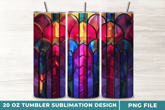 Bringing Spooky Vibes to Life with the Deco Neon Stained Glass 20oz Tumbler PNG