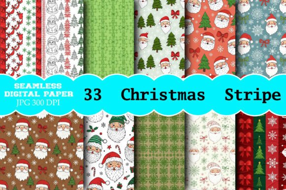 Christmas Seamless Pattern Stripe: A Versatile Design Resource