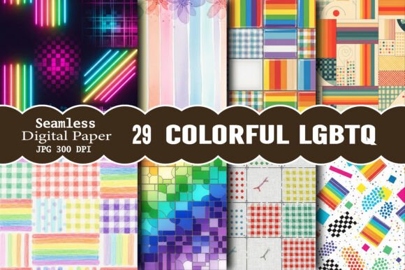 Colorful LGBTQ Digital Pattern for Creators