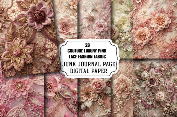 Couture Luxury Pink Lace Fashion Fabric