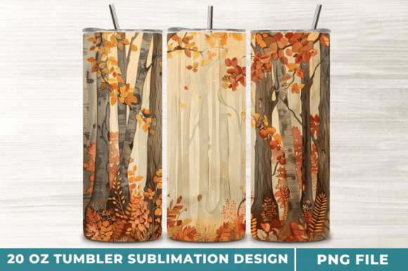 Enchanted Fall Forest 20oz Tumbler Wraps: Elevating Seasonal Sublimation