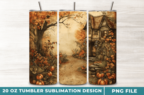 Enchanted Fall Scenes 20oz Tumbler Wraps