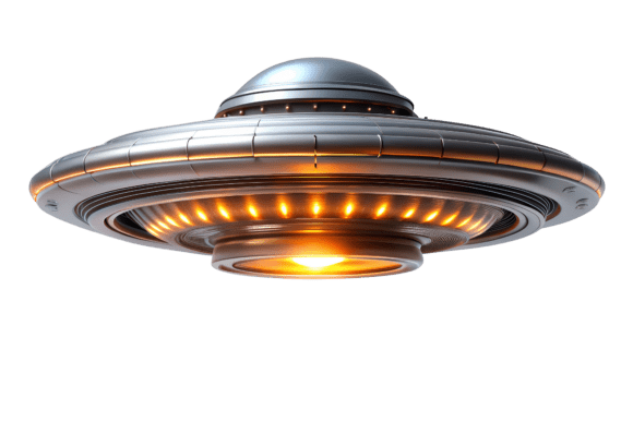 Evaluating Shiny Futuristic UFO Flying Through Space Assets for Modern Design