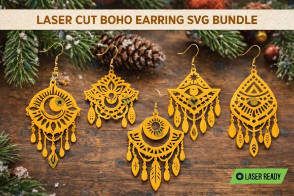 Evaluating the Laser Cut Boho Earring SVG Bundle for Crafters