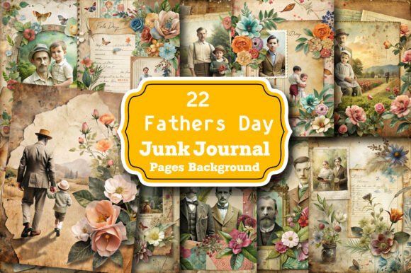 Fathers Day Junk Journal Pages