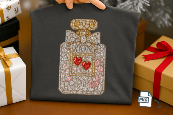 Faux Rhinestone Perfume Bottle PNG: A Strategic Asset for Visual Branding