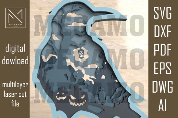 Halloween Crow SVG Layered File: Creating Dark Elegance Without the Headaches