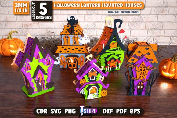 Halloween Lantern Haunted House Bundle