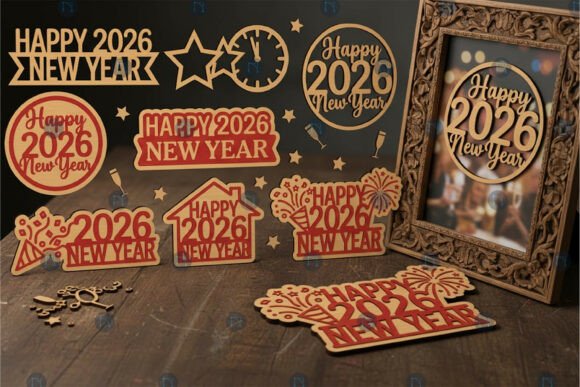 Happy 2026 New Year SVG Bundle: Your Toolkit for Festive Creations