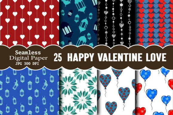 Happy Valentine Love Pattern: A Versatile Design for Every Creative Project