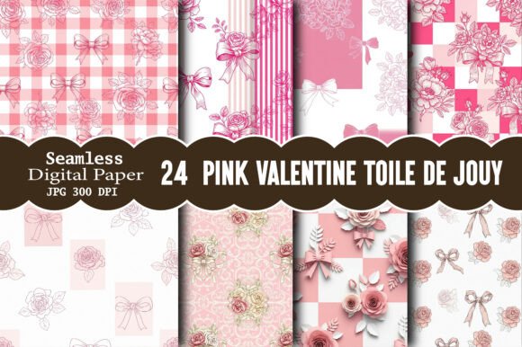 Introducing the Seamless Pink Valentine Toile De Jouy Pattern: A New Standard for Creative Design
