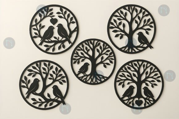 Laser Cut Tree of Life Birds on Branch: Bringing Nature's Elegance to Your Creations