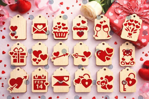 Laser Cut Valentine Gift Tag SVG Bundle