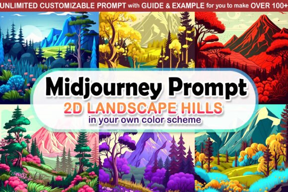 Mastering Digital Artistry with Editable Prompt - 2D Landscape Hills