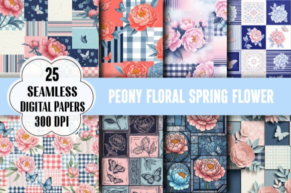 Peony Floral Spring Flower Pattern Guide