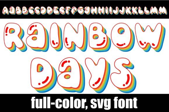 Rainbow Days: A Vibrant Retro Font for Modern Design