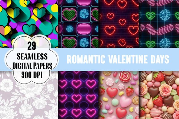 Romantic Valentine Days Digital Paper: A Modern Creative Essential