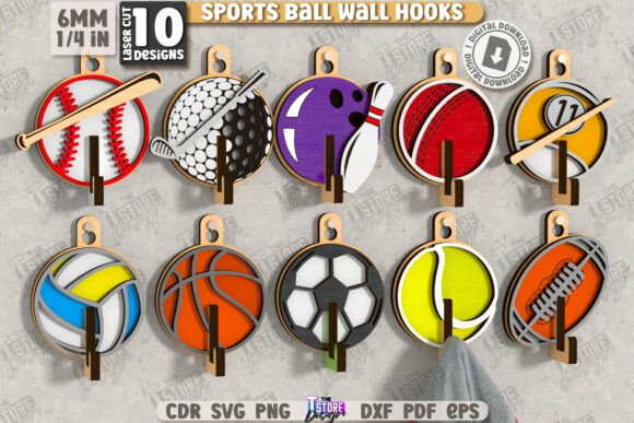 Sports Ball Wall Hooks Laser Cut Bundle: A Practical Evaluation