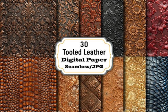 Tooled Leather Texture Patterns: A Versatile Digital Resource