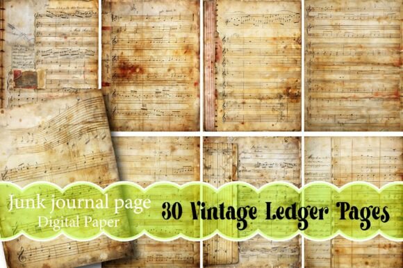 Unlocking Creative Potential with Vintage Ledger Junk Journal Pages