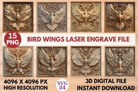 Unlocking Potential with the Bird Wings Laser Engrave File