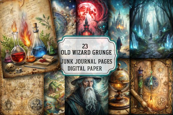 Unlocking the Mystique: A Guide to Old Wizard Grunge Junk Journal Pages