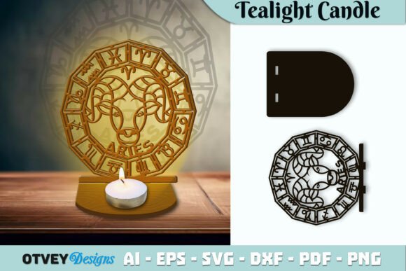 Zodiac Tealight Candle Holder Lasercut
